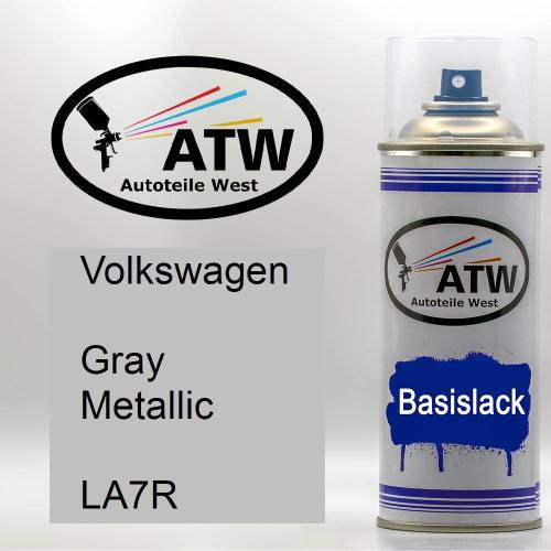 Volkswagen, Gray Metallic, LA7R: 400ml Sprühdose, von ATW Autoteile West.